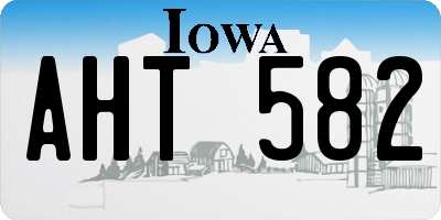 IA license plate AHT582