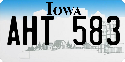 IA license plate AHT583