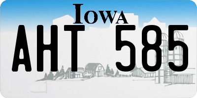 IA license plate AHT585