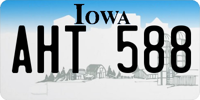 IA license plate AHT588