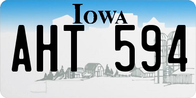 IA license plate AHT594