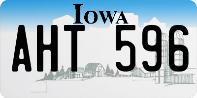 IA license plate AHT596
