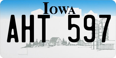 IA license plate AHT597