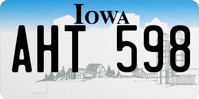 IA license plate AHT598