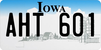 IA license plate AHT601