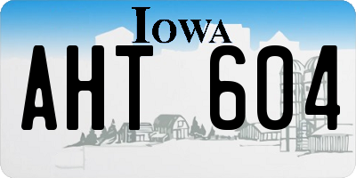 IA license plate AHT604