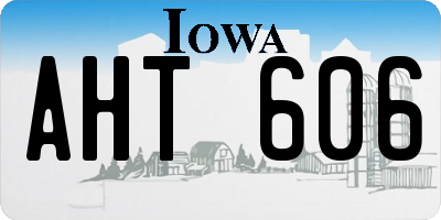 IA license plate AHT606