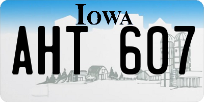 IA license plate AHT607