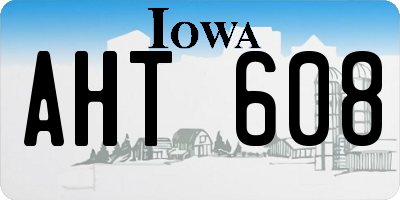 IA license plate AHT608