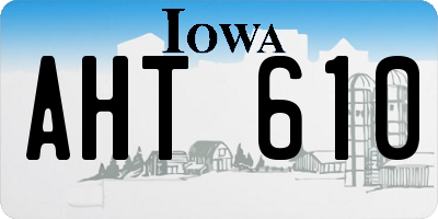 IA license plate AHT610