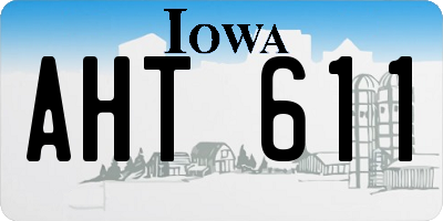 IA license plate AHT611