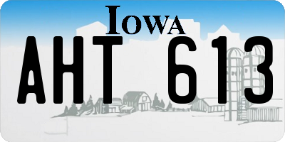 IA license plate AHT613