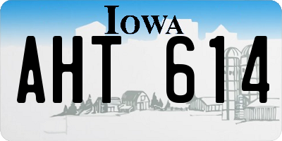 IA license plate AHT614