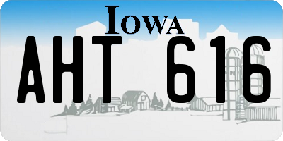 IA license plate AHT616