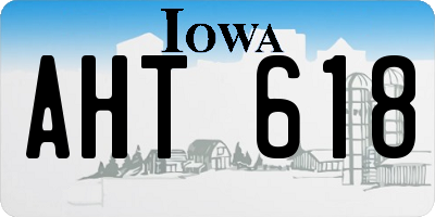 IA license plate AHT618