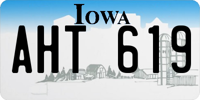 IA license plate AHT619