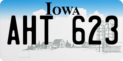 IA license plate AHT623