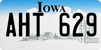 IA license plate AHT629