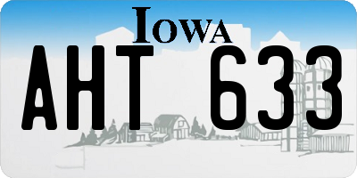 IA license plate AHT633