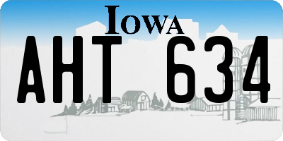 IA license plate AHT634