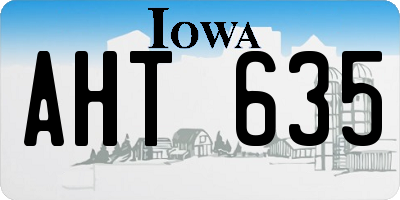 IA license plate AHT635