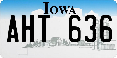IA license plate AHT636