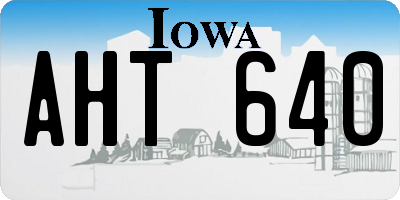 IA license plate AHT640