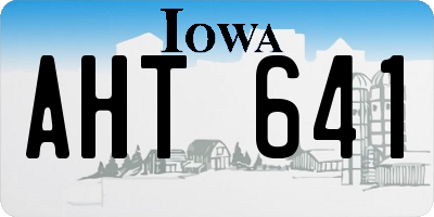 IA license plate AHT641