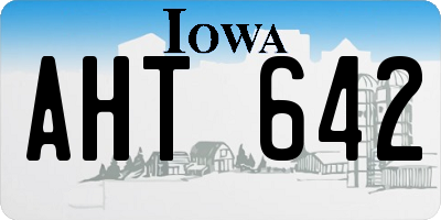 IA license plate AHT642
