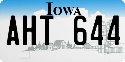 IA license plate AHT644