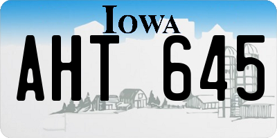 IA license plate AHT645