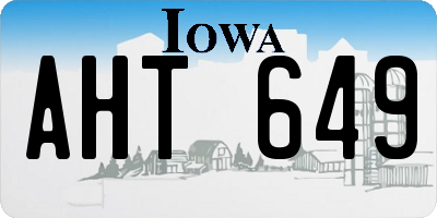 IA license plate AHT649