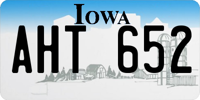 IA license plate AHT652