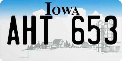 IA license plate AHT653