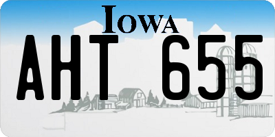 IA license plate AHT655