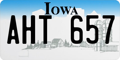 IA license plate AHT657