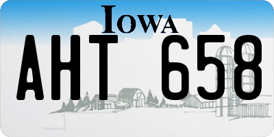 IA license plate AHT658