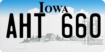 IA license plate AHT660