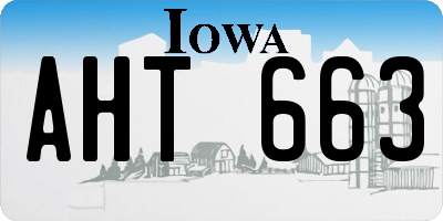 IA license plate AHT663