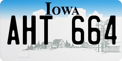 IA license plate AHT664