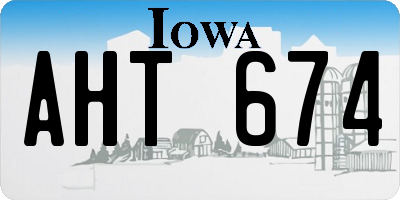 IA license plate AHT674