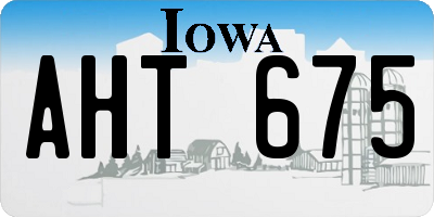 IA license plate AHT675
