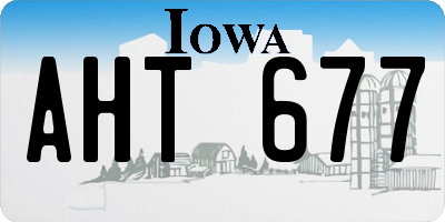 IA license plate AHT677