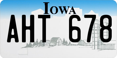 IA license plate AHT678