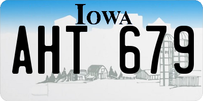 IA license plate AHT679