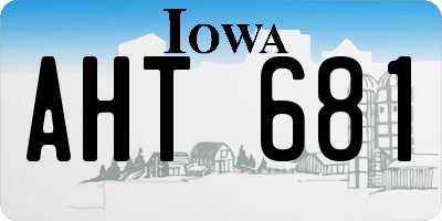 IA license plate AHT681