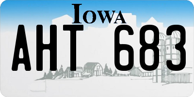 IA license plate AHT683