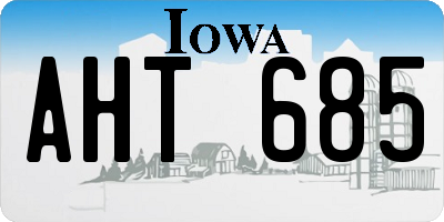 IA license plate AHT685
