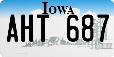IA license plate AHT687