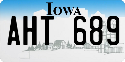 IA license plate AHT689